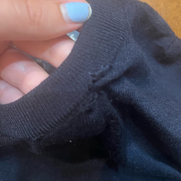 Derek Lam Collective Black Floral Knit Back Sweater Size large $240 - Picture 7 of 11